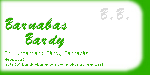 barnabas bardy business card